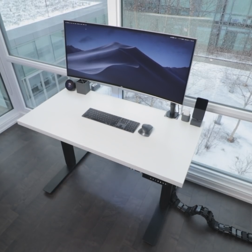 Single Motor Programmable Standing Desk - Black