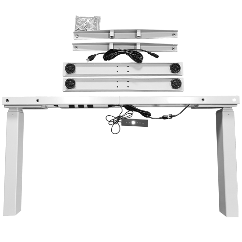 Dual Motor Programmable Standing Desk - Silver
