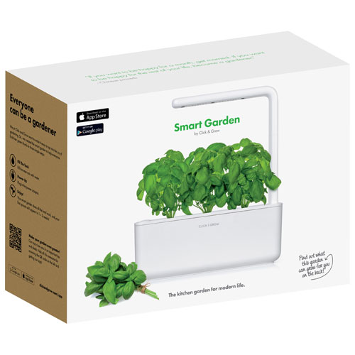 Click and Grow Smart Garden 3 Indoor Herb Garden (Includes Basil Plant  Pods), Gray : : Patio, Lawn & Garden