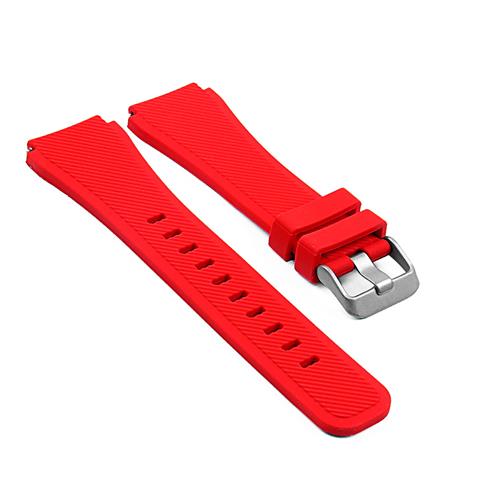 STRAPSCO  Replacement Silicone Watch Band for Samsung Gear S3 With Matte Buckle In Red