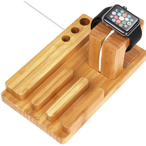 Chargeur en Natural Bamboo Bois support pour Apple Watch / pour iPhone /  iPad - Cdiscount Téléphonie