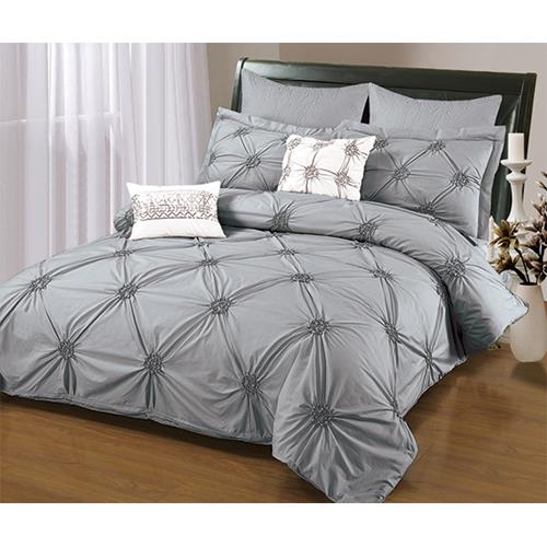 Cotton Crushed 6 Pieces Duvet Cover Set Grey Queen Best Buy Canada