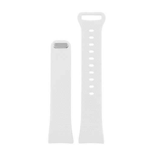 Bracelet de rechange silicone Longueur moyennepour Samsung Gear Fit 2 SM-R360 en blanc