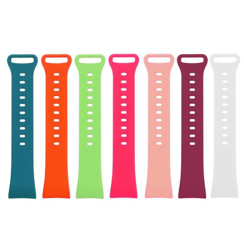 Bracelet de rechange silicone Longueur moyennepour Samsung Gear Fit 2 SM-R360 en blanc