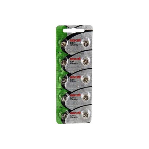 50-Pack LR41 / AG3 Maxell Alkaline Button Batteries