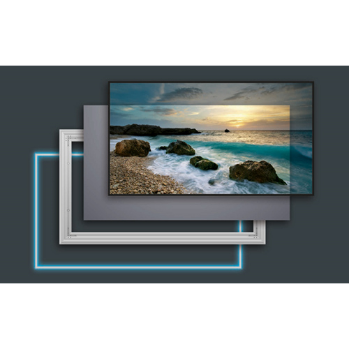 Écran de projection fixe 92-16:9 à cadre fixe Aurora 4K HDR 1.3 po d’EluneVision