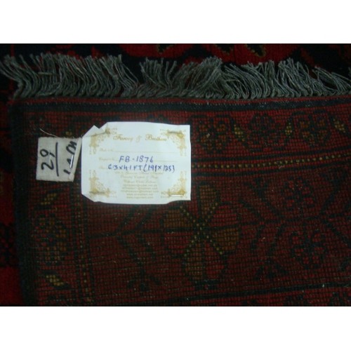 Afghan Khal Muhamadi Exclusive Designed Wool Rectangle Area Rug Hand Knotted Carpet 6' x 4'