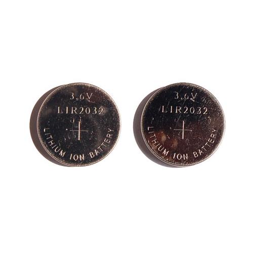 2-Pack LIR2032 3.6 Volt Lithium Ion Button Batteries