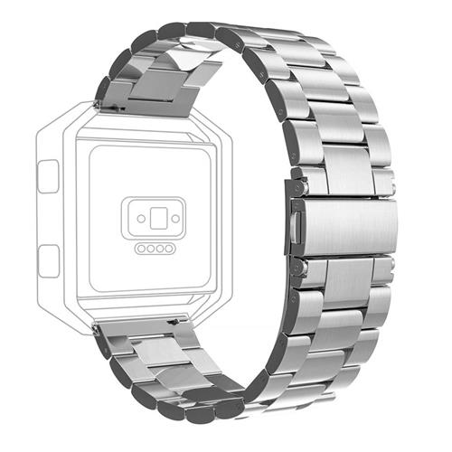 StrapsCo Stainless Steel Link Band for Fitbit Blaze