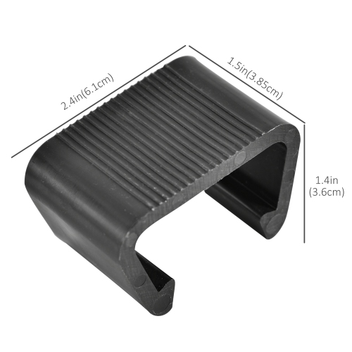 Outsunny Set of 10 Outdoor Furniture Clips, Rattan Furniture Connectors, Wicker Sectional Module Sofa Fasteners Clamps