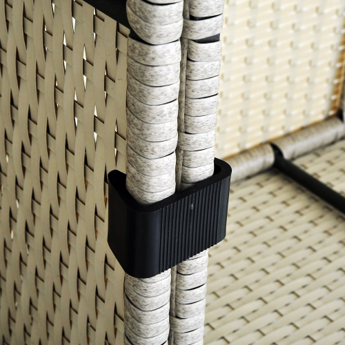 Outsunny Set of 10 Outdoor Furniture Clips, Rattan Furniture Connectors, Wicker Sectional Module Sofa Fasteners Clamps