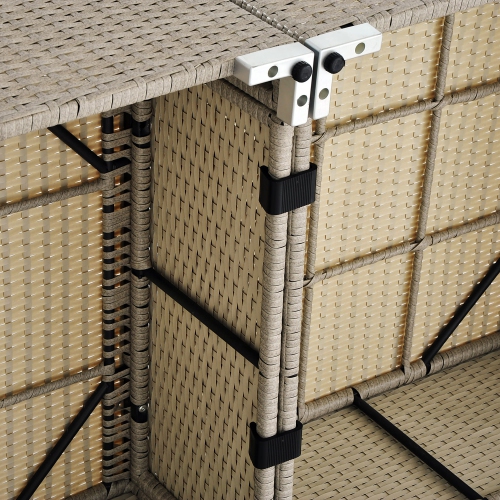 Outsunny Set of 10 Outdoor Furniture Clips, Rattan Furniture Connectors, Wicker Sectional Module Sofa Fasteners Clamps