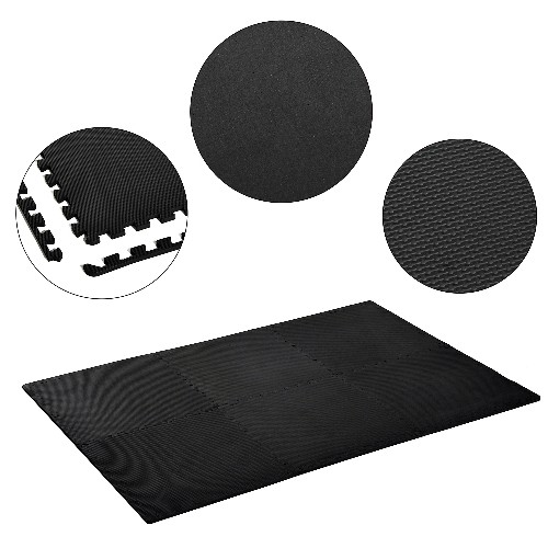 Homcom 216sqft 54pcs Interlocking Floor Mats Black Best Buy Canada