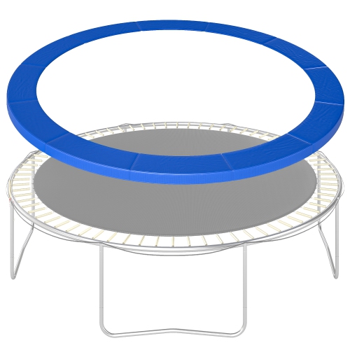 HOMCOM  12Ft Trampoline Spring Cover, Plastic Trampoline Replacement Pad Gym Bounce Jump Cover Epe Foam Safety Guard Padding Outdoor In Blue