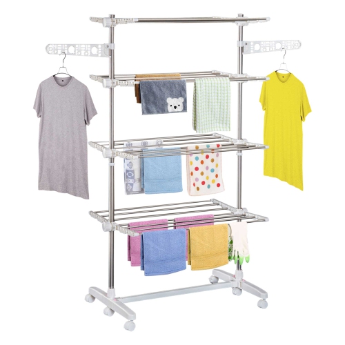 HOMCOM Clothes Drying Rack White/Silver