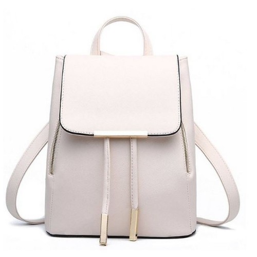 NAVOR Women Convertible Business/travel Leather Backpack/handbag-White