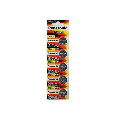 PANASONIC  5-Pack Cr2025 3 Volt Lithium Coin Cell Batteries (On A Card)