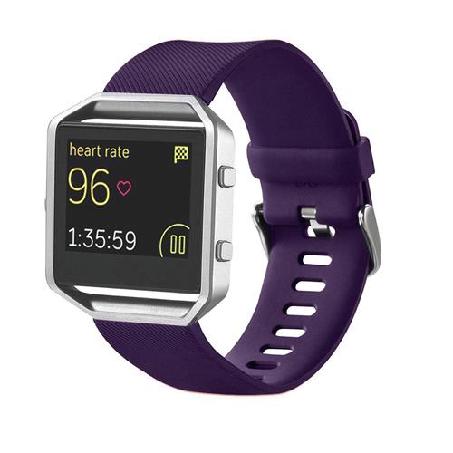 STRAPSCO  Silicone Replacement Strap for Fitbit Blaze In Short Length In Purple