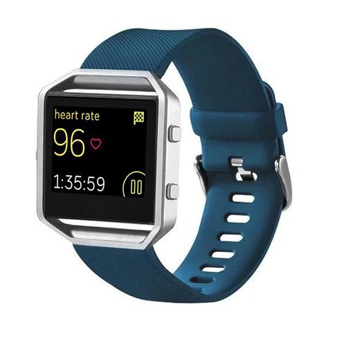 STRAPSCO  Silicone Replacement Strap for Fitbit Blaze In Long Length In Blue