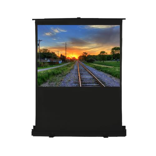 EluneVision Pneumatic Air Lift Pull-up Floor Screen - 80" 16:9