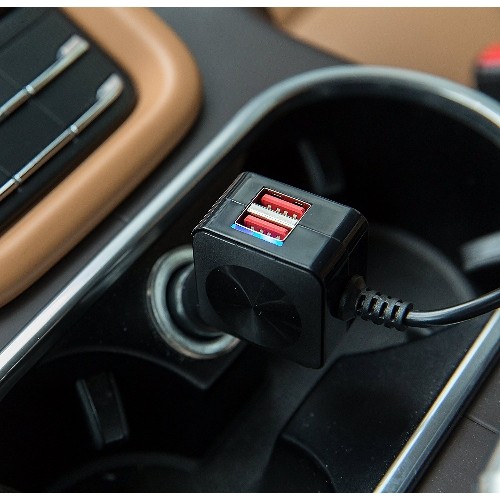 Linke SMART-IC Technology Quick Charge 3.0 60W 6 Port 1.5M Extended USB Cable Rapid Charging Car Charger