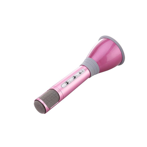 100% Genuine Tuxun K068 Portable Karaoke Wireless Bluetooth Microphone Speaker - Rose