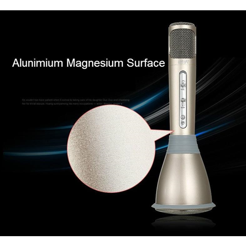 100% Genuine Tuxun K068 Portable Karaoke Wireless Bluetooth Microphone Speaker - Rose