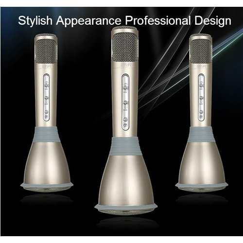 100% Genuine Tuxun K068 Portable Karaoke Wireless Bluetooth Microphone Speaker - Rose