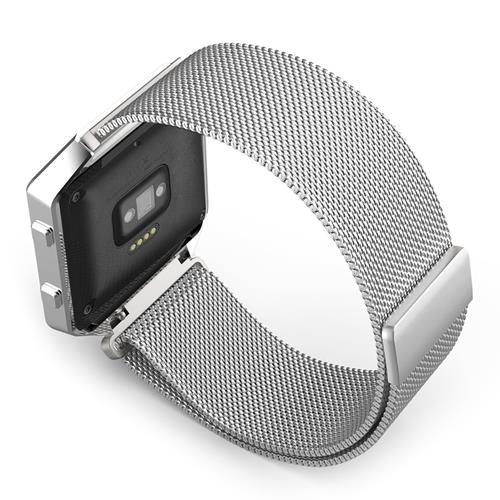 StrapsCo Stainless Steel Milanese Mesh Loop for Fitbit Blaze Short Length