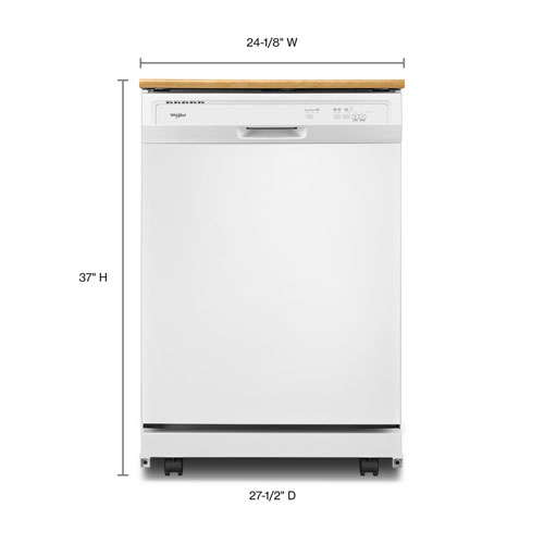 Lave-vaisselle mobile 24 po 64 dB de Whirlpool - Blanc
