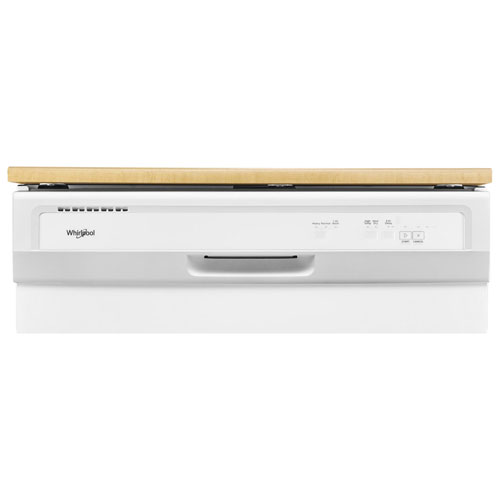 Whirlpool 24" 64dB Portable Dishwasher (WDP370PAHW) - White