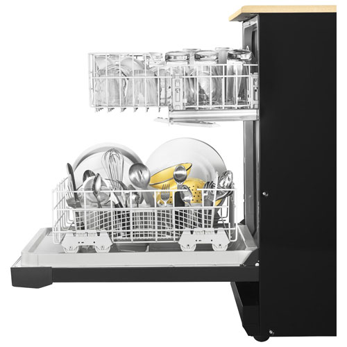 Whirlpool 24" 64dB Portable Dishwasher (WDP370PAHB) - Black