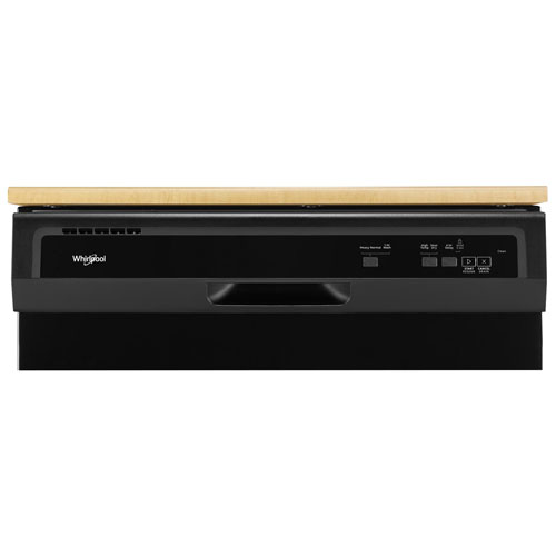 Whirlpool 24" 64dB Portable Dishwasher (WDP370PAHB) - Black