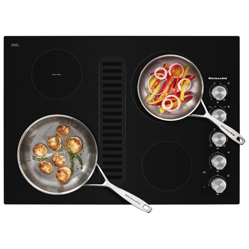 KitchenAid 30" 4-Element Electric Cooktop (KCED600GBL) - Black