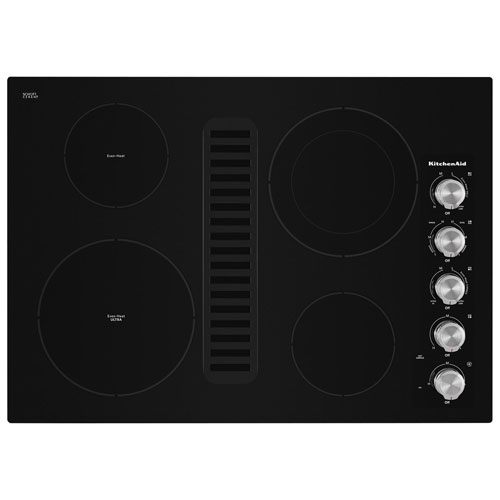 KitchenAid 30" 4-Element Electric Cooktop (KCED600GBL) - Black