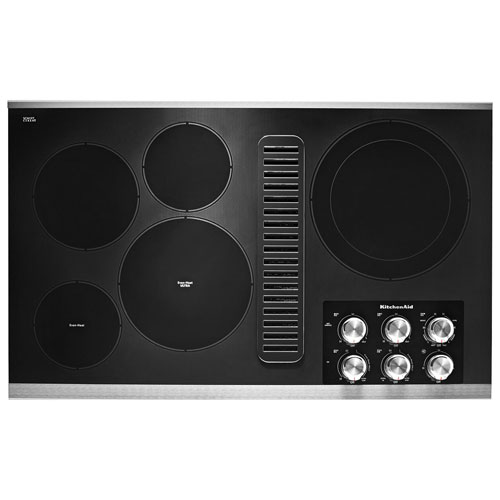 KitchenAid 36" 5-Element Electric Cooktop - Stainless Steel