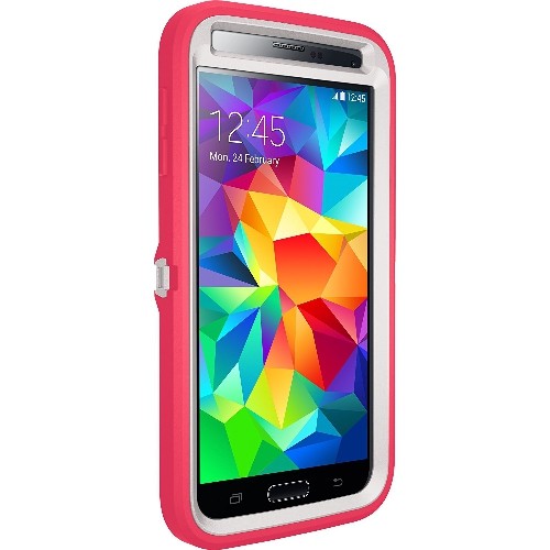 Otterbox [Defender Series] Samsung Galaxy S5 Case - Retail Packaging Protective Case for Galaxy S5? - Neon Rose (Whisper Whit