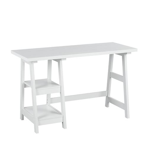 Furniturer Modern Computer Desk With 2 Shelve 1351 White Desks Furniturer Modern Computer Desk With 2 Shelve 1351 White Desks Workstations Best Canada