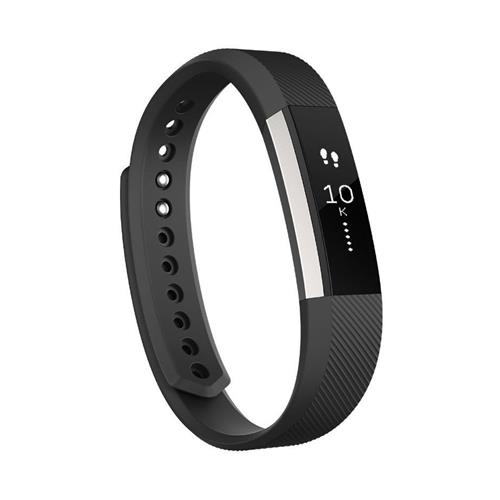 StrapsCo Silicone Replacement Strap for Fitbit Alta in Black Long Length