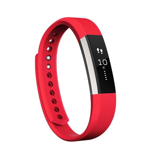 STRAPSCO  Silicone Replacement Strap for Fitbit Alta In Long Length In Red