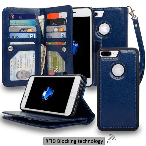 Navor iPhone 7 Plus & 8 Plus Magnetic Detachable Wallet