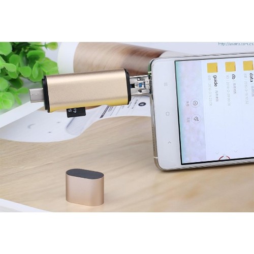 USAMS multi-function 3-in-1 Card Reader OTG Support