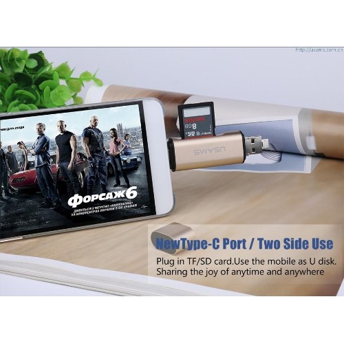 USAMS multi-function 3-in-1 Card Reader OTG Support