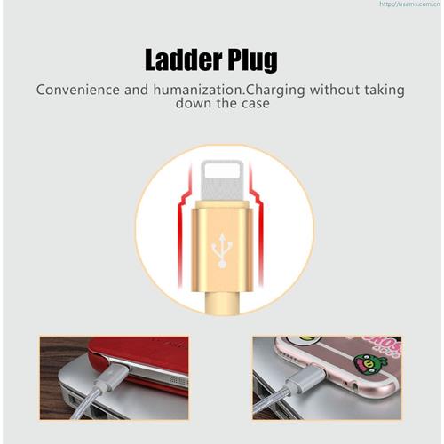 USAMS U-Knit Series Lightning & Micro USB 2in1 Braided Cable - Silver Colour