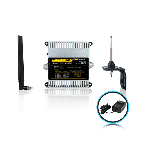 Smoothtalker Stealth Z6 65dB 4G LTE High Power 6 Band Building Cellular Signal Booster Kit. Covers up to 5,000 sq. ft.