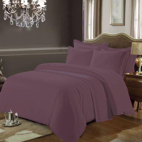 Purple Greek Haremlique Istambul Luxury Embroidered Duvet Cover