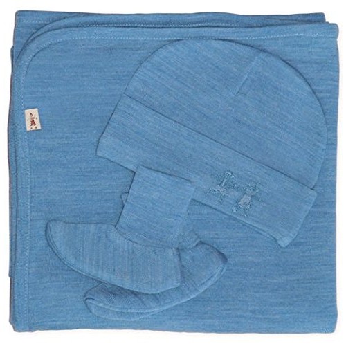 MERINO KIDS  Cocooi Blanket, Bootie And Hat Set Newborn - 3 Months Banbury