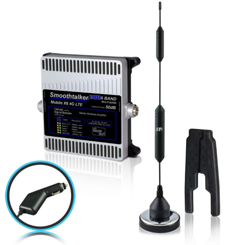 Smoothtalker Mobile X6 50db Extreme Power 6 Band 4G/5G Ready Wireless Vehicle Cell Phone Signal Booster Kit with 14" antenna