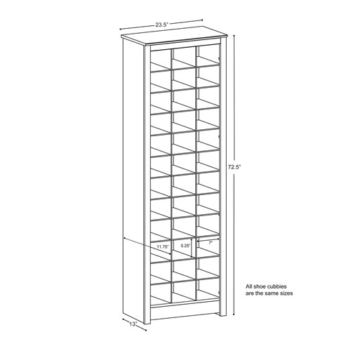 36 Cubby Shoe Storage Cabinet White Best Buy Canada
