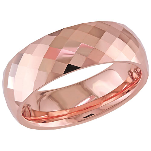 Men's Ring in Rose Plated Tungsten - Size 12
